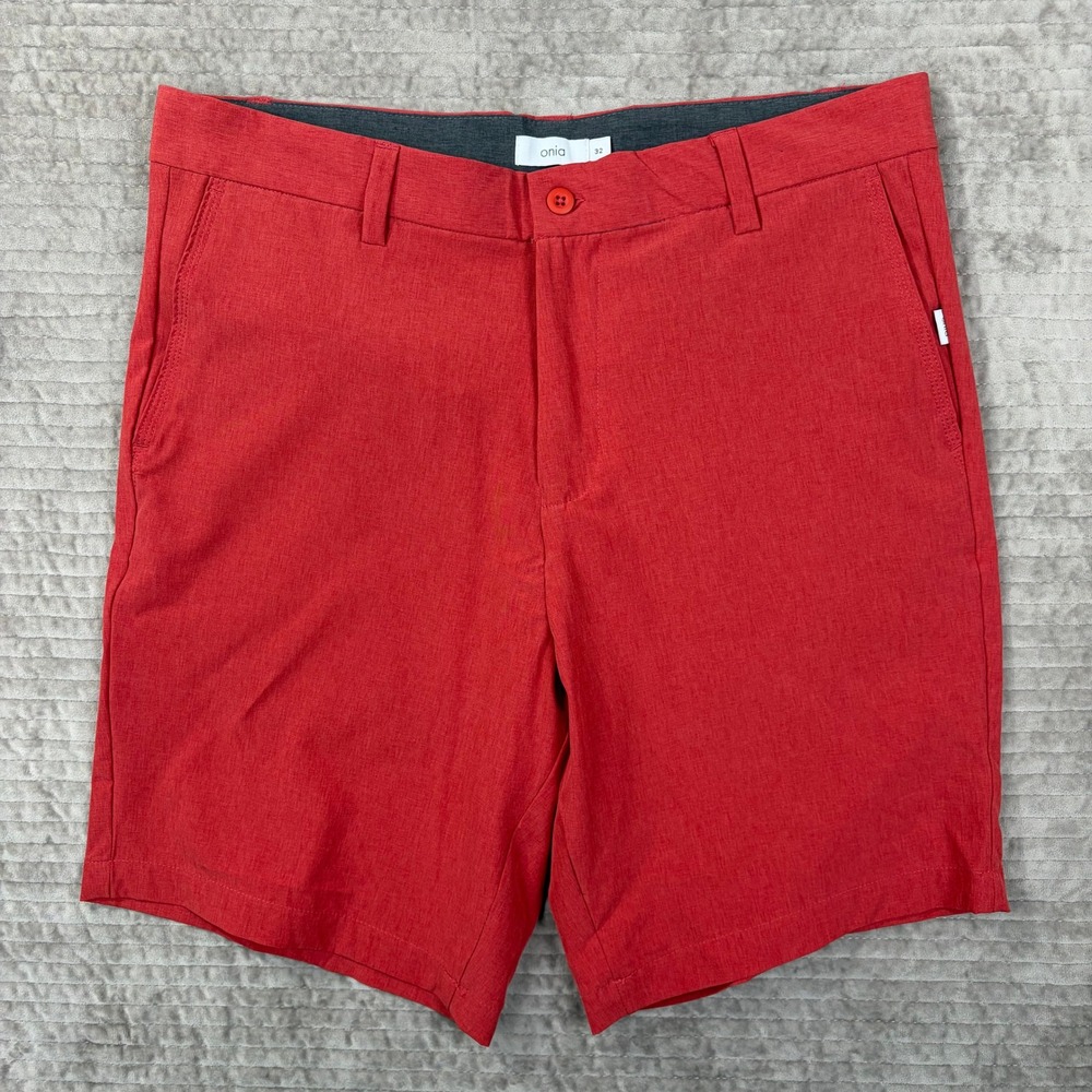 Onia Versatility Short 32‎ Red Heather Swim Hybrid Casual Performance 8 Inseam